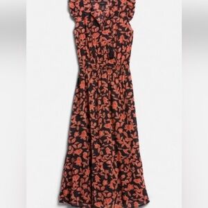 Banana Republic Sleeveless Gauze Flounce Midi Dress - XL